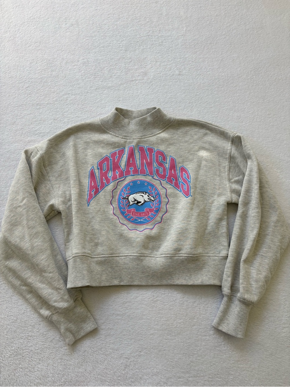 Arkansas Graphic Crewneck Sweatshirt - Light Gray